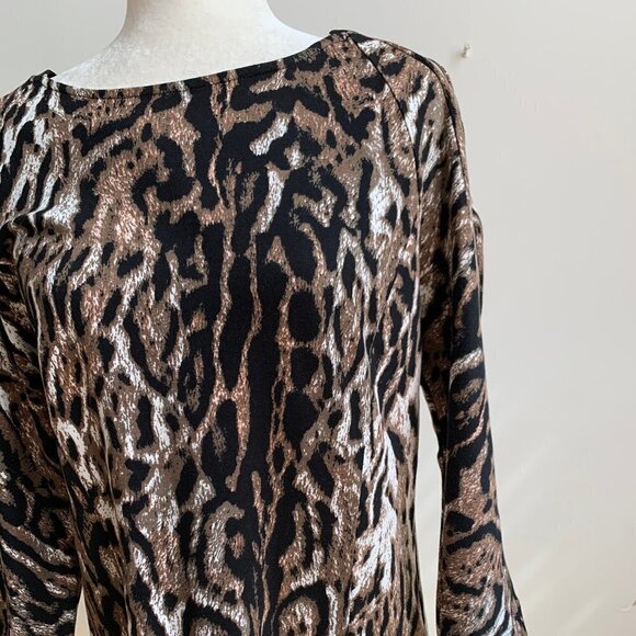 T TAHARI BNWT Animal Print Sheath Dress NEW - Picture 2 of 6
